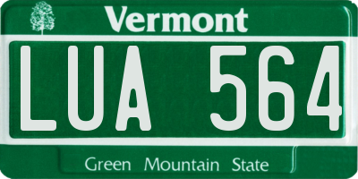VT license plate LUA564
