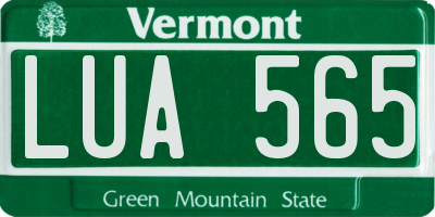 VT license plate LUA565