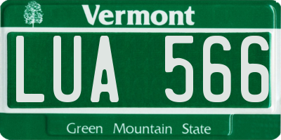 VT license plate LUA566