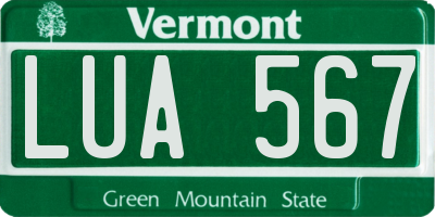 VT license plate LUA567