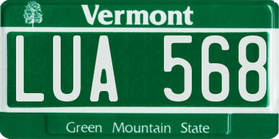 VT license plate LUA568