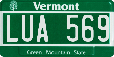 VT license plate LUA569