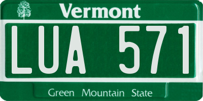 VT license plate LUA571