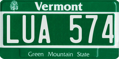 VT license plate LUA574