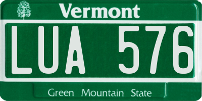 VT license plate LUA576