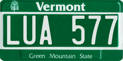 VT license plate LUA577