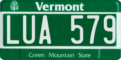 VT license plate LUA579
