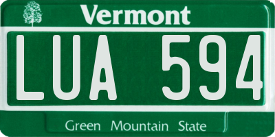VT license plate LUA594