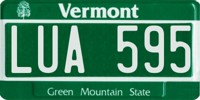 VT license plate LUA595