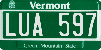VT license plate LUA597
