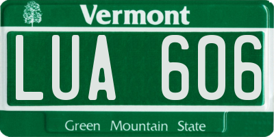 VT license plate LUA606