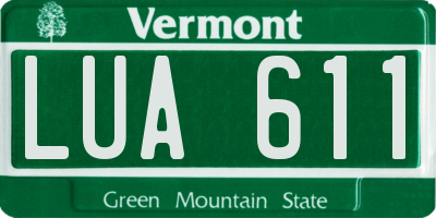 VT license plate LUA611