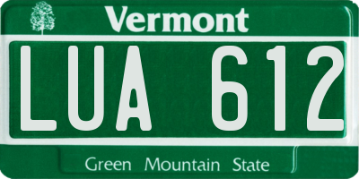 VT license plate LUA612