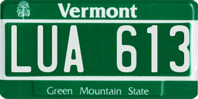 VT license plate LUA613