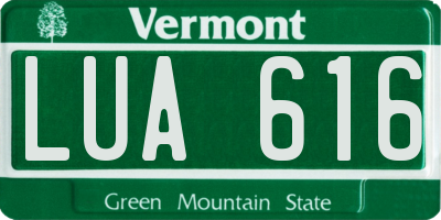 VT license plate LUA616