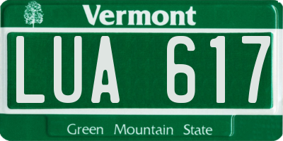 VT license plate LUA617