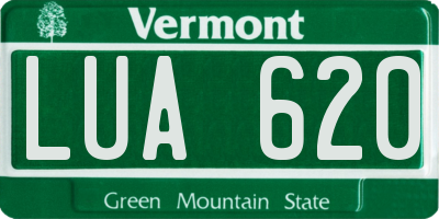VT license plate LUA620