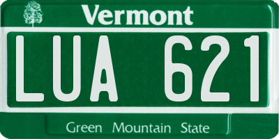 VT license plate LUA621