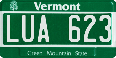 VT license plate LUA623