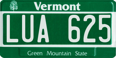 VT license plate LUA625