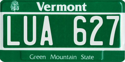 VT license plate LUA627