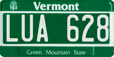 VT license plate LUA628