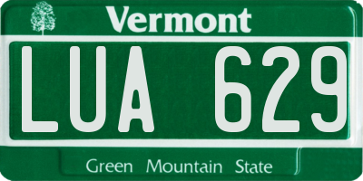 VT license plate LUA629