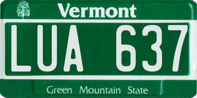 VT license plate LUA637