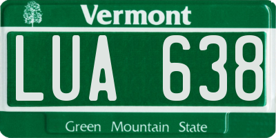 VT license plate LUA638
