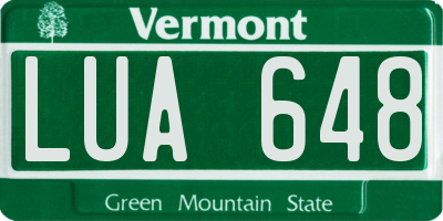 VT license plate LUA648