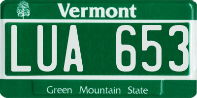 VT license plate LUA653