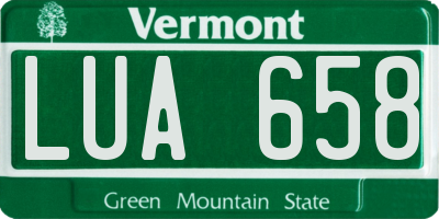 VT license plate LUA658