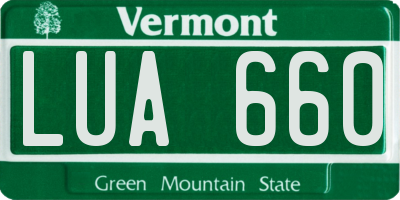 VT license plate LUA660