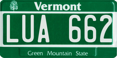 VT license plate LUA662