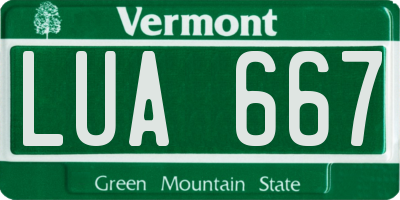 VT license plate LUA667