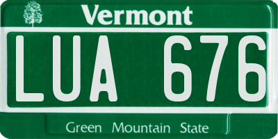 VT license plate LUA676