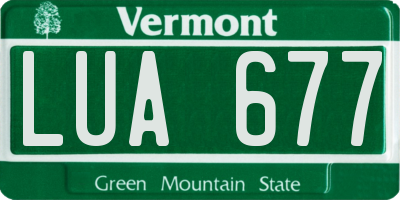 VT license plate LUA677