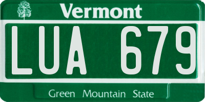 VT license plate LUA679