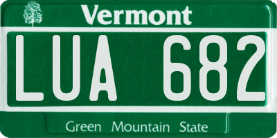 VT license plate LUA682