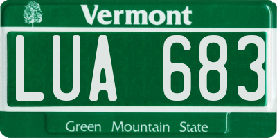 VT license plate LUA683