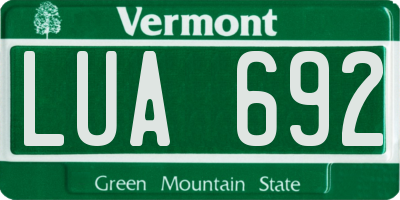 VT license plate LUA692