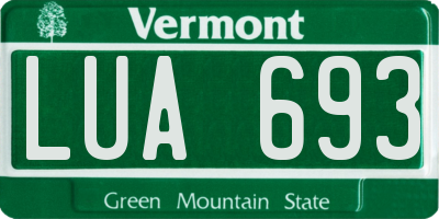VT license plate LUA693
