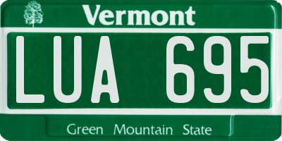 VT license plate LUA695