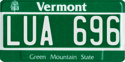 VT license plate LUA696