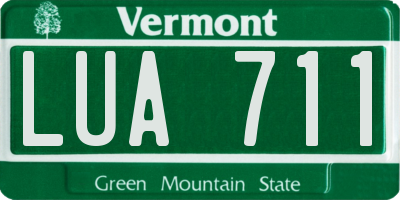 VT license plate LUA711