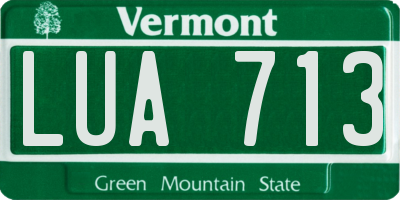 VT license plate LUA713