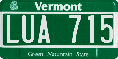 VT license plate LUA715