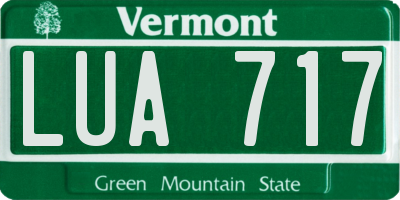 VT license plate LUA717