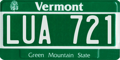 VT license plate LUA721