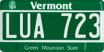 VT license plate LUA723